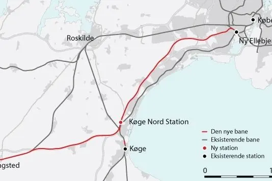 Den nye bane mellem København og Ringsted - projektbillede
